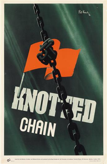 HANS ARNOLD ROTHHOLZ (1919-2000) & PATRICK COKAYNE KEELY (?-1970).  [WORK SAFETY]. Group of 3 posters. Circa 1943-1944. Sizes vary. Lox